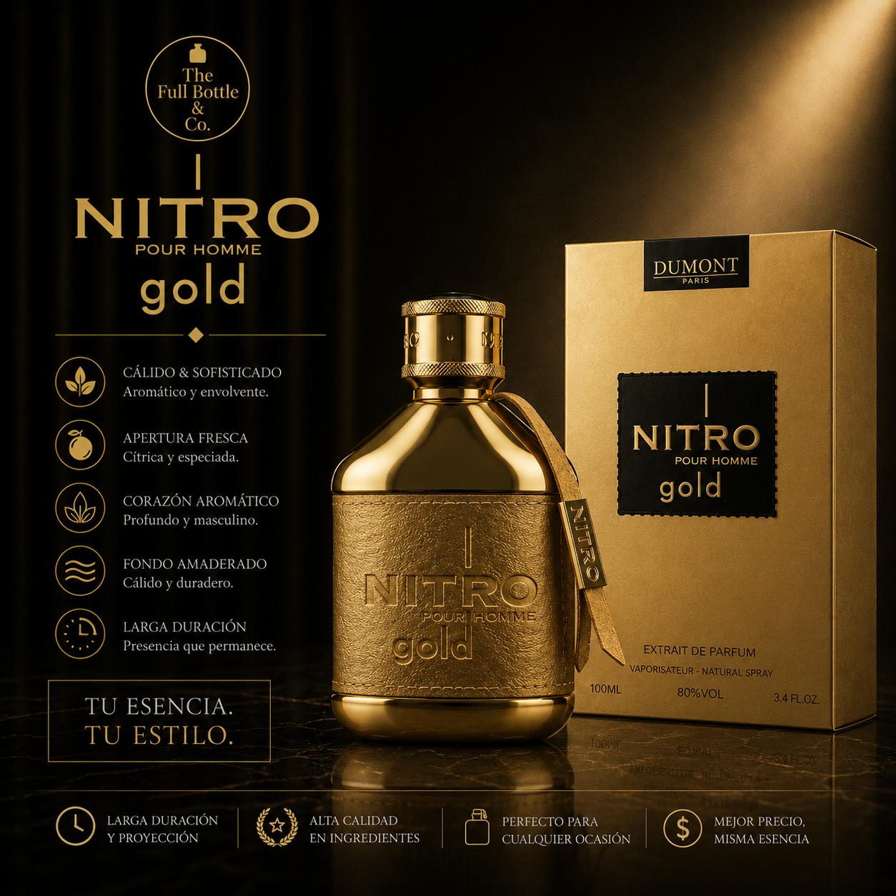 Nitro Gold Extrait de Parfum by Dumont París 100ml