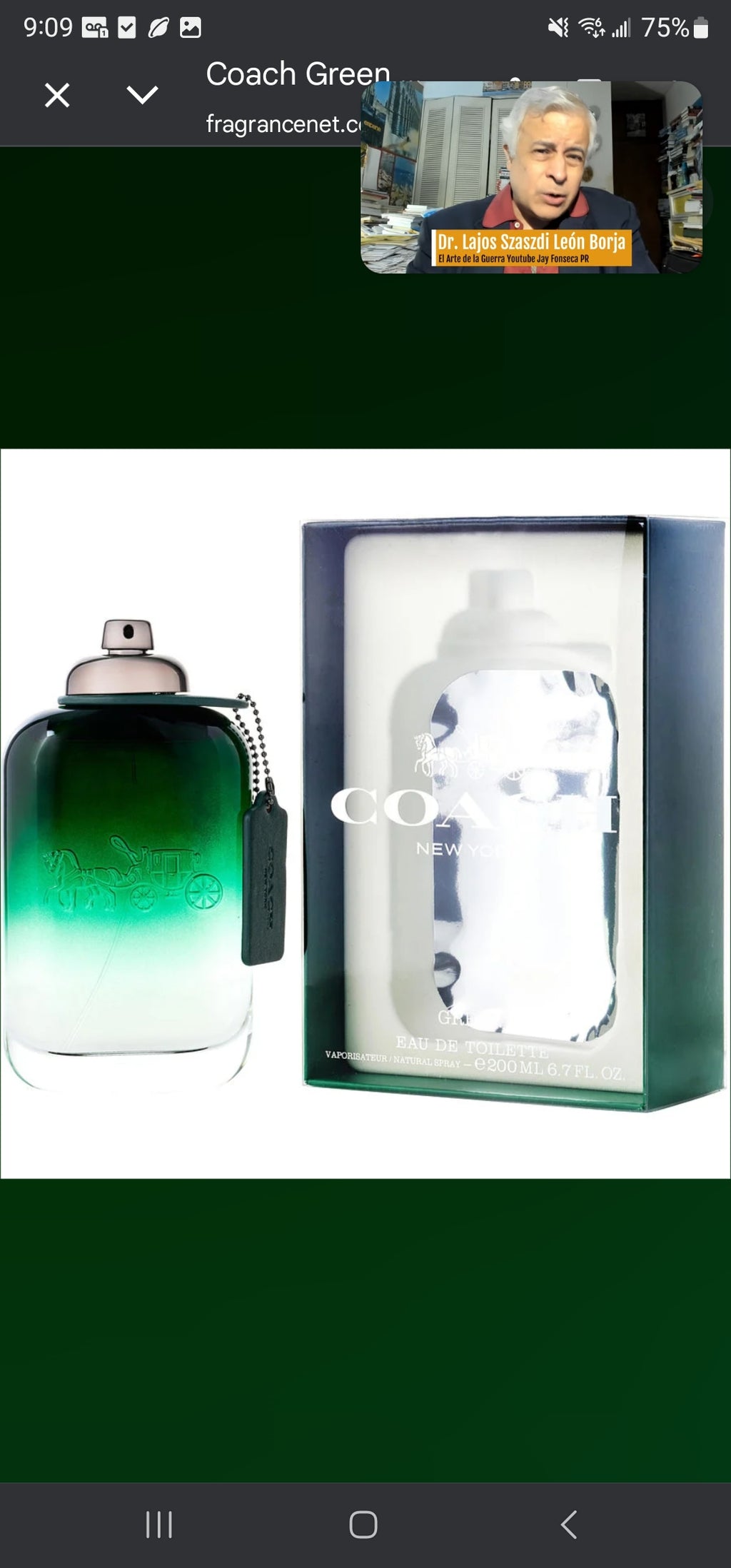 Coach Green 200ml
